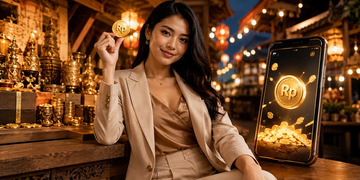 Pengguna wanita mengakses casino mobile bondan96 dengan mudah dari smartphone
